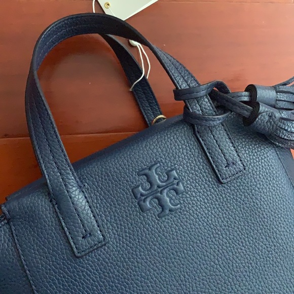Tory Burch Thea Mini Slouchy Satchel - Royal Navy - Picture 2 of 7